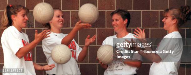 White Bear Lake - Friday, Sept. 17, 1999 - Rittenhouse family involved with volleyball -- Volley balls are just one of the elements juggled in the...