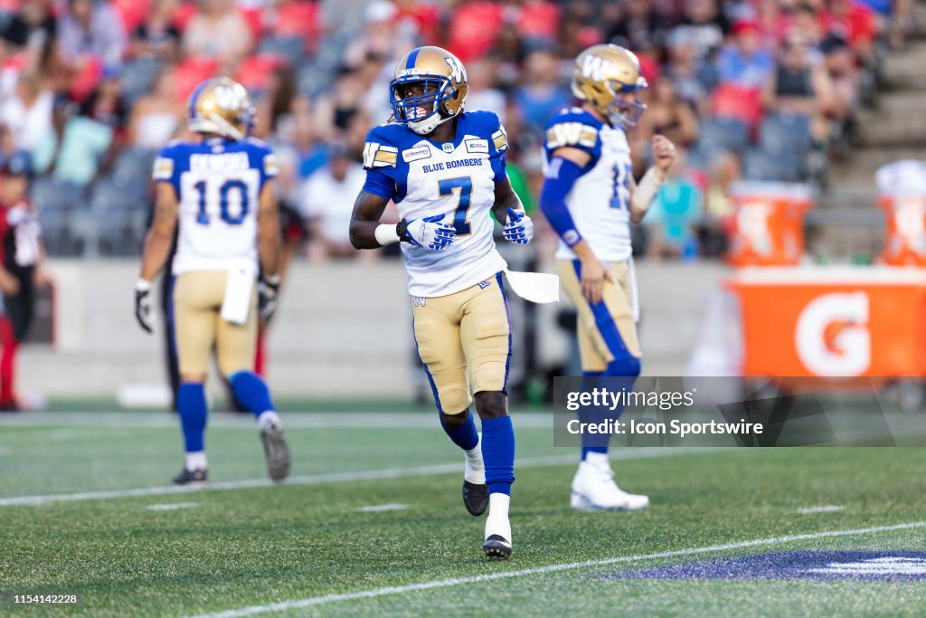 CFL: JUL 05 Winnipeg Blue Bombers at Ottawa REDBLACKS