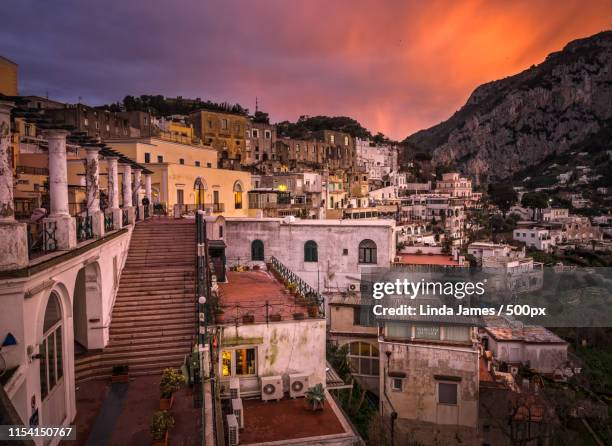 capri sunset - isle of capri sunset stock pictures, royalty-free photos & images