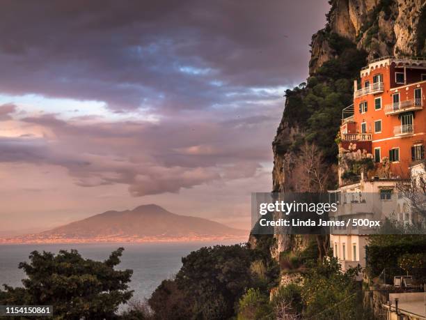 capri view - isle of capri sunset stock pictures, royalty-free photos & images