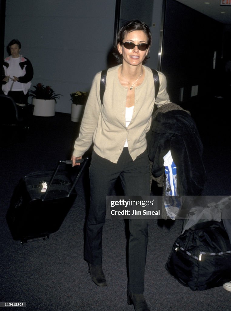 Courteney Cox during Courteney Cox at Los Angeles International... News