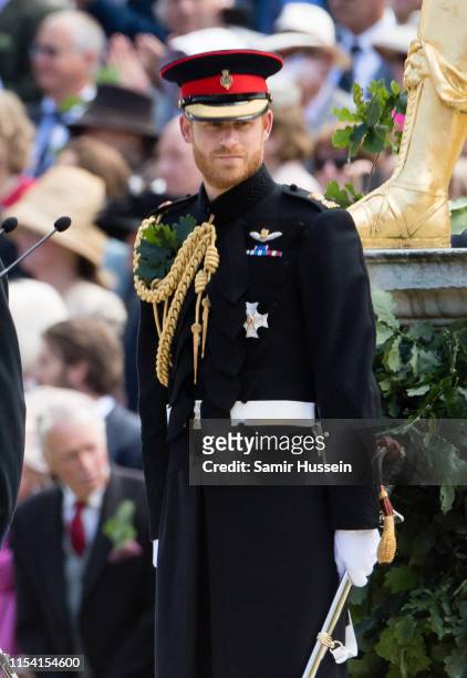 Prince Harry, Duke of Sussex attends the annual Founder's Day parade at Royal Hospital Chelsea on June 06, 2019 in London, England.