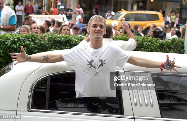 Aaron Carter during 2005 MTV Video Music Awards - StyleVilla At The Sagamore Hotel at The Sagamore Hotel in Miami Beach, Florida, United States.