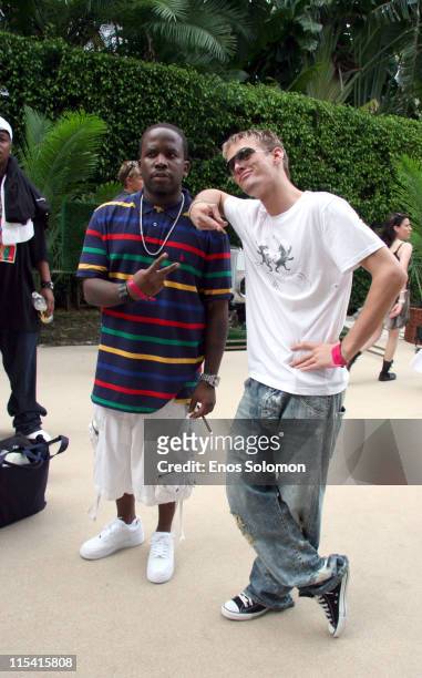 Big Boi and Aaron Carter during 2005 MTV Video Music Awards - StyleVilla At The Sagamore Hotel at The Sagamore Hotel in Miami Beach, Florida, United...