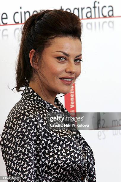 Eva Grimaldi during 2005 Venice Film Festival - "The Fine Art of Love - Mine Ha-Ha" - Photocall at Casino Del Lido in Venice, Italy.