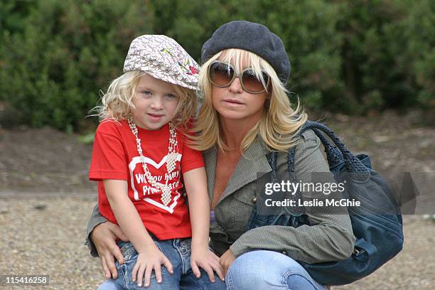 Meg Matthews and Anais Matthews during Will You Be My Primate Day at Hyde Park Sports Centre in London, Great Britain.