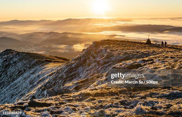 slopes of devil's peak - babia góra mountain stock pictures, royalty-free photos & images