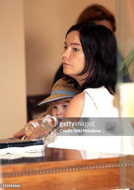 Bjork and daughter Isadora during 2005 Venice Film Festival - Celebrity Sightings - September 3, 2005 at Hotel De Bains in Venice, Italy.
