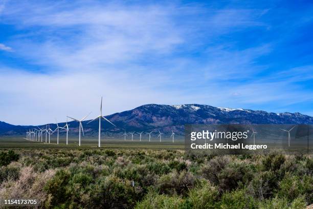 wind turbine - nevada stock pictures, royalty-free photos & images