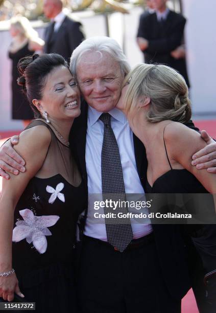 Anthony Hopkins with his wife and daughter Stella Hopkins