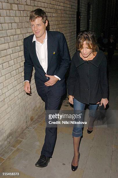 Zac Goldsmith and wife Sheherazade Goldsmith during Celebrity Sightings at Muse of Mayfair - October 4, 2006 at Bond Street in London, Great Britain.