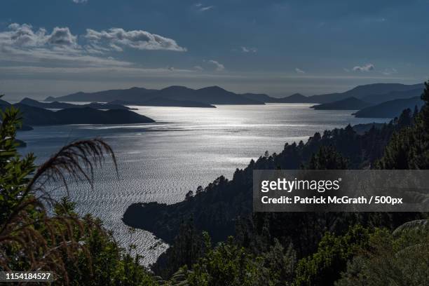 queen charlotte sound - marlborough stock pictures, royalty-free photos & images