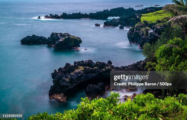 shells beach state park pa'iloa () - baron beach stock pictures, royalty-free photos & images