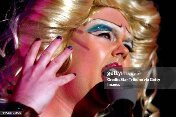 Transgender persons playing lead rolls in the play "Hedwig and the Angry Inch" playing at the Loring Playhouse in Minneapolis. IN THIS PHOTO: Jason...