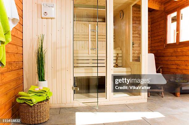 sauna - steam room stock pictures, royalty-free photos & images