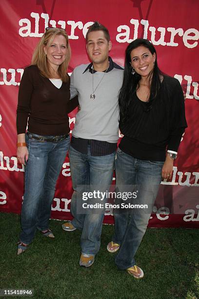 Nancy Berger Cardone, Vice President & Publisher of Allure Magazine with DJ Splyce and Bahar Soomekh