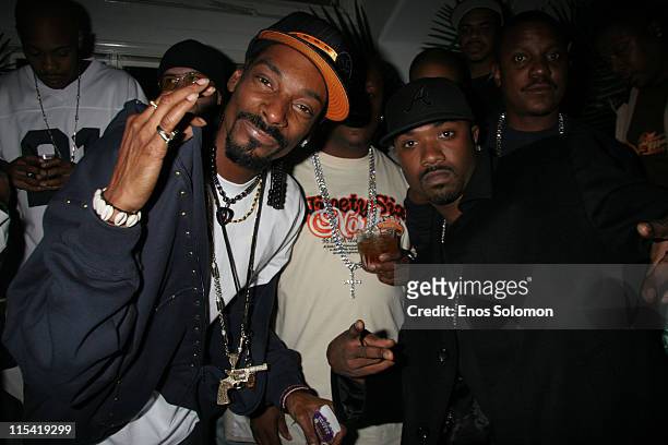 Snoop Dogg and Ray J during Snoop Dogg's Birthday Bash and "Hood of Horror" After Party Sponsored By Captain Morgan, Heineken & Monster Energy at...