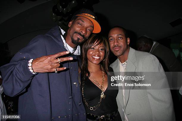 Snoop Dogg with his wife Shante and Jaleel White during Snoop Dogg's Birthday Bash and "Hood of Horror" After Party Sponsored By Captain Morgan,...