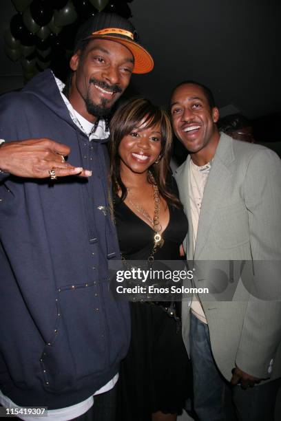 Snoop Dogg with his wife Shante and Jaleel White during Snoop Dogg's Birthday Bash and "Hood of Horror" After Party Sponsored By Captain Morgan,...