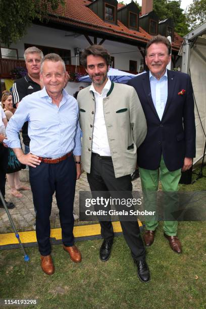 Prof. Klaus Josef Lutz, CEO BayWa AG, and Prince Ludwig of Bavaria and Eberhard Sasse, IHK president during the Erich Greipl Tribute Tournament at...