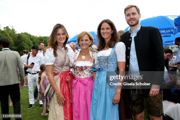 Karin Seehofer and her daughter Susanne Seehofer, Ulrike Seehofer and son Andreas Seehofer during the Erich Greipl Tribute Tournament at Erich Greipl...