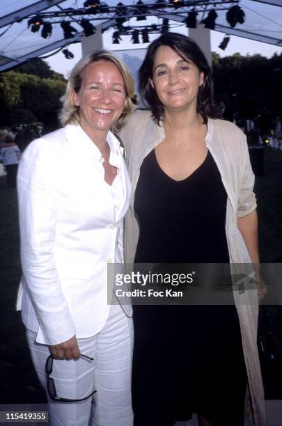 Ariane Massenet and Valerie Lexpert during Jaeger LeCoultre Reverso Watches Exhibition and Garden Party - June 29, 2006 at Musee Rodin in Cannes,...