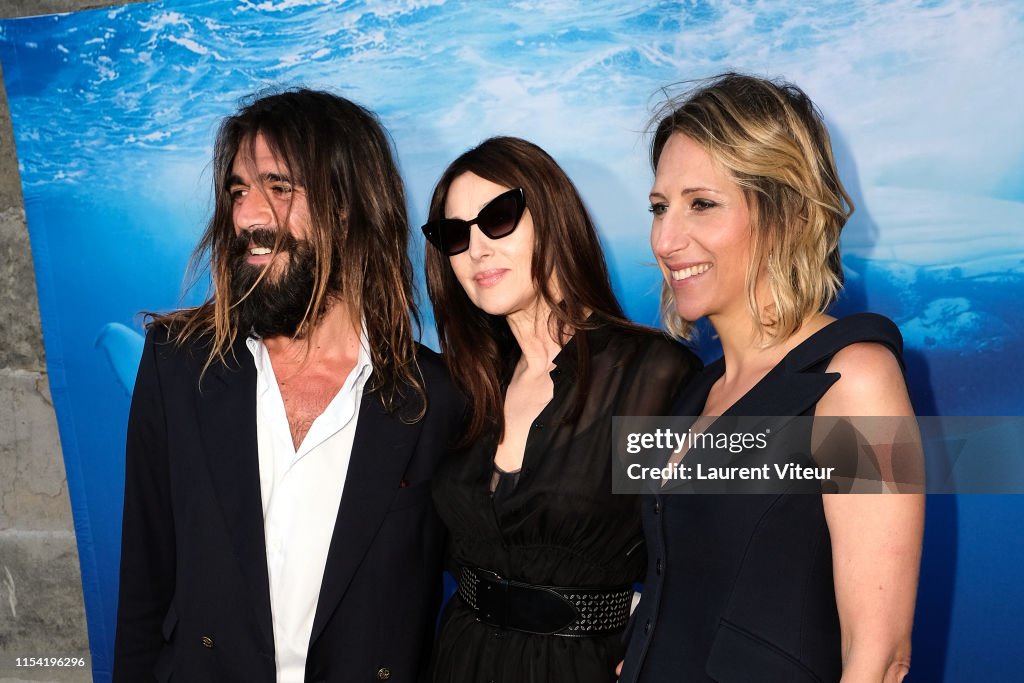 Nicolas Lefebvre, Monica Bellucci and Maud Fontenoy attend "Maud