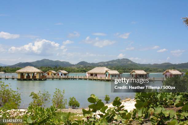 private huts - puerto plata stock pictures, royalty-free photos & images