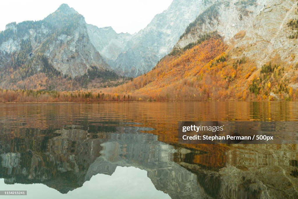 Mountains landscape reflecting in water