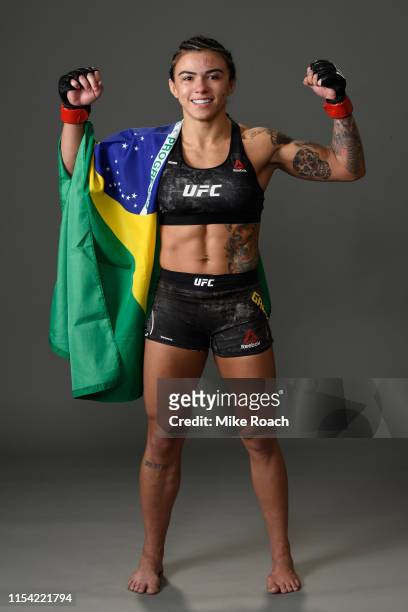 Claudia Gadelha of Brazil poses for a portrait during the UFC 239 event at T-Mobile Arena on July 6, 2019 in Las Vegas, Nevada.