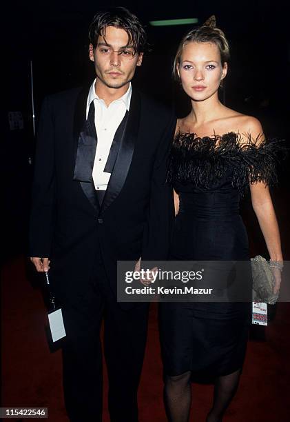 Johnny Depp and Kate Moss during "Sinatra: 80 Years My Way" Birthday Celebration at Shrine Auditorium in Los Angeles, California, United States.