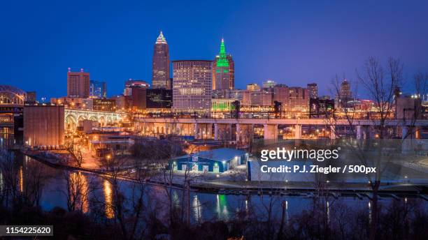 luck o’ the irish - cleveland ohio flats stock pictures, royalty-free photos & images