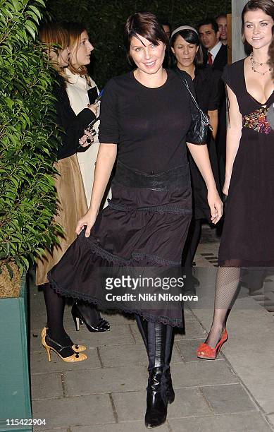 Sadie Frost and Holly Davidson during American and British Vogue - London Fashion Week Cocktail Party - February 17, 2006 at Luciano in London, Great...