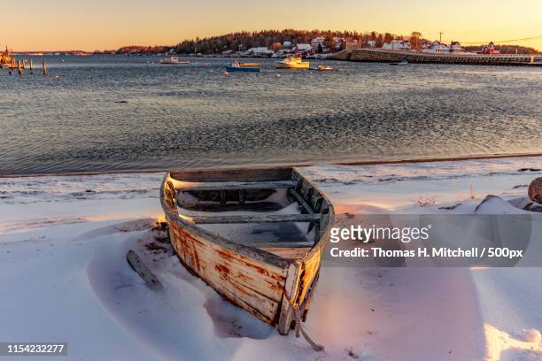 maine-bailey island-will's gut - maine winter stock pictures, royalty-free photos & images