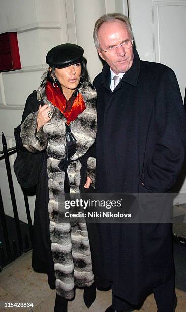 Nancy Dell'Olio and Sven Goran Eriksson during Kraken Opus - VIP Launch Party at SKETCH, 9 Conduit Street in London, Great Britain.