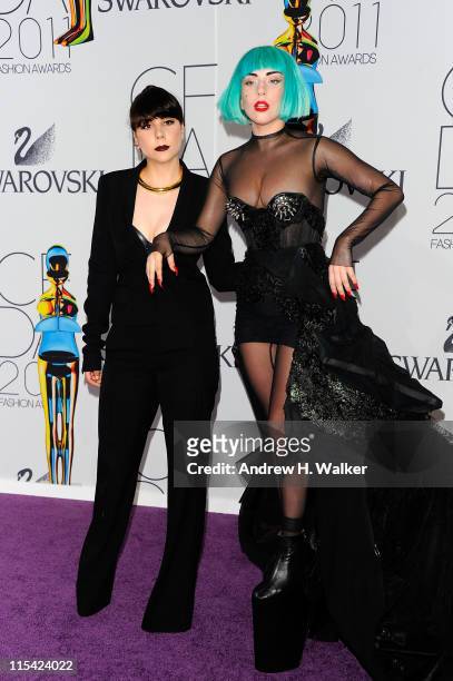 Lady Gaga and Natali Germanotta attend the 2011 CFDA Fashion Awards at Alice Tully Hall, Lincoln Center on June 6, 2011 in New York City.