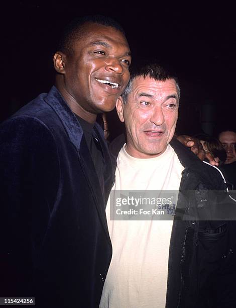 Marcel Desailly and Jean Marie Bigard during Moet Chandon Fabulous Night - September 27, 2006 at Bataclan Club in Paris, France.