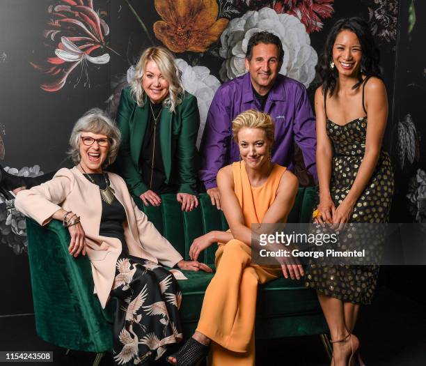 Deborah Grove, Jann Arden, Zoie Palmer, Jason Blicker and Elena Juatco pose at the CTV Upfront Portrait Studio at Sony Centre For Performing Arts on...