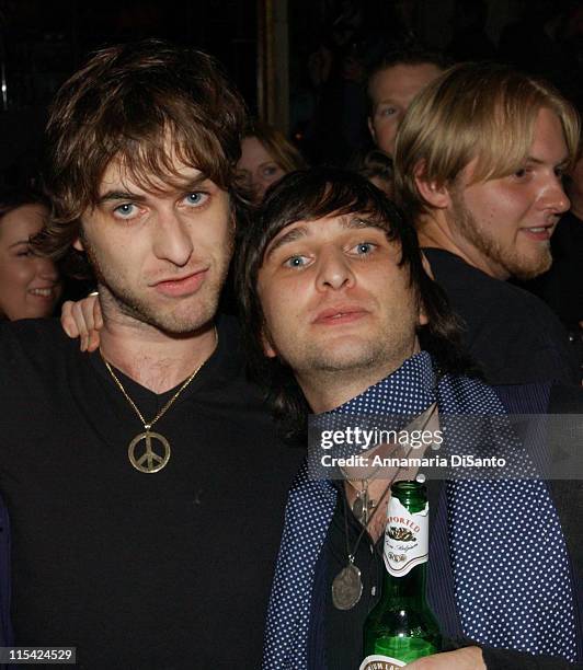 Chris Cester and Nic Cester of Jet during Jet Los Angeles Concert After Party at Bar Marmont - October 5, 2006 at Bar Marmont in Los Angeles,...