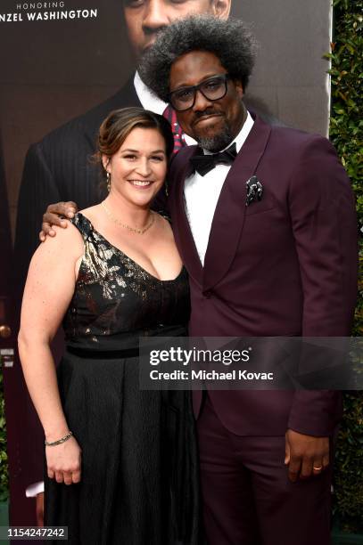 Melissa Bell and W. Kamau Bell attend the 47th AFI Life Achievement Award honoring Denzel Washington at Dolby Theatre on June 06, 2019 in Hollywood,...