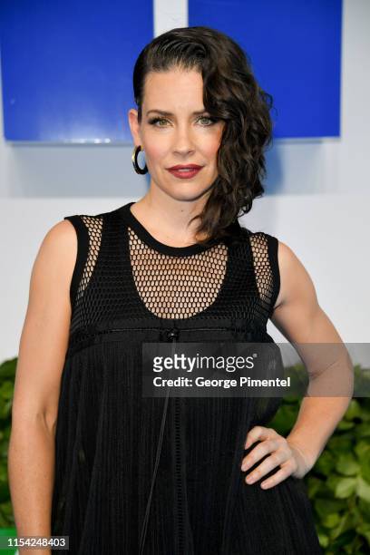 Evangeline Lilly attends the CTV Upfront 2019 at Sony Centre For Performing Arts on June 06, 2019 in Toronto, Canada.
