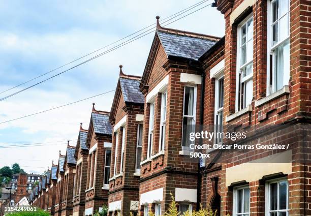typical facades of english cottages, city of norwich, uk - newly industrialized country stock pictures, royalty-free photos & images
