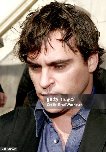 Joaquin Phoenix during Joaquin Phoenix and Manuel Cuevas Luncheon to Celebrate "Walk the Line" at House of Flaunt in Hollywood, California, United...
