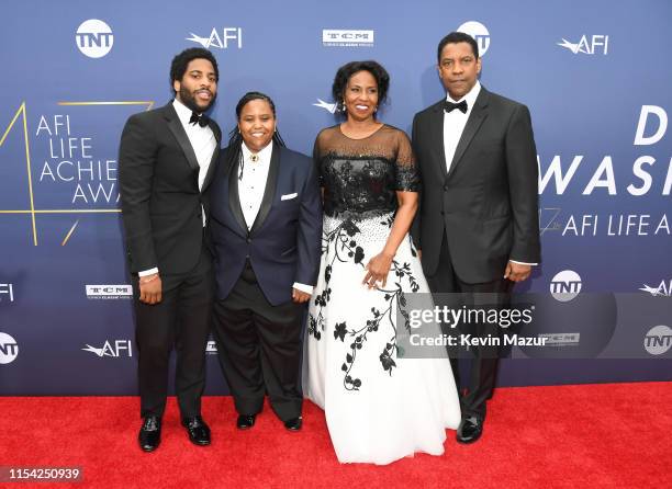 Malcolm Washington, Katia Washington, Pauletta Washington, and honoree Denzel Washington attend the 47th AFI Life Achievement Award Honoring Denzel...