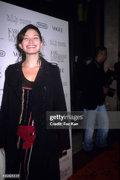 Delphine Chaneac during Paris Fashion Week Spring/Summer 2007 - Karl Lagerfeld "My Favourite Songs" CD Launch Party - at VIP Room in Paris, France.