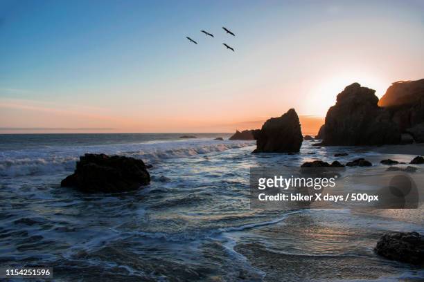 sunset in malibu - malibu beach stock pictures, royalty-free photos & images
