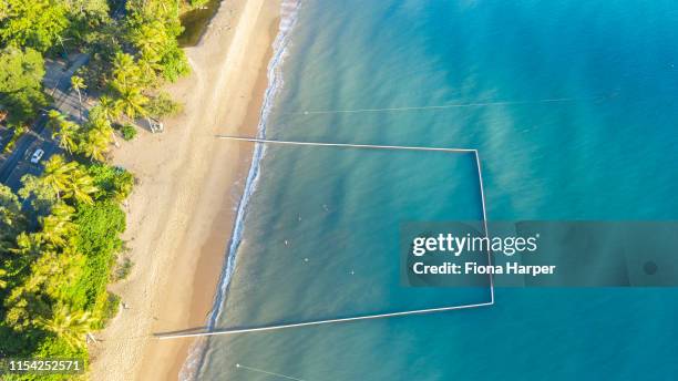 aerial drone photo of coastal and nature scene - cairns aerial foto e immagini stock