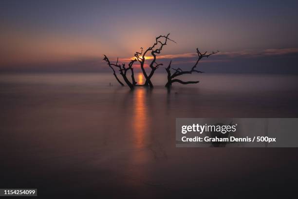 sunrise at sea - saint simons island stock-fotos und bilder