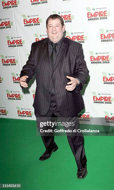 Johnny Vegas during Sony Ericsson Empire Film Awards 2006 - Inside Arrivals at Hilton London Metropole in London, Great Britain.