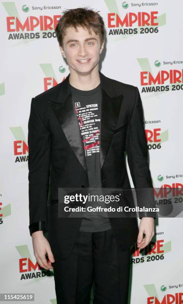 Daniel Radcliffe during Sony Ericsson Empire Film Awards 2006 - Inside Arrivals at Hilton London Metropole in London, Great Britain.